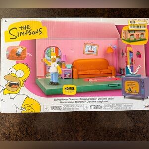 The Simpsons- Living Room Set with Homer- NEW IN BOX- No damage!